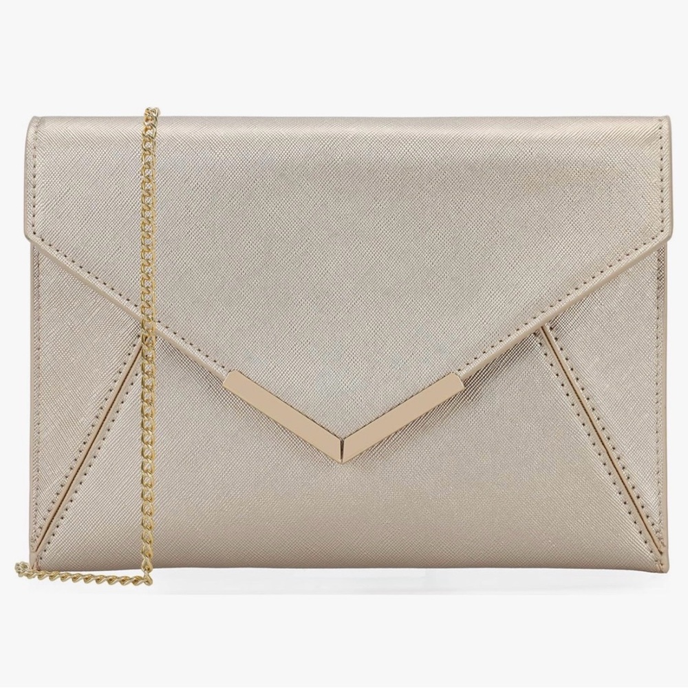 Women’s Gold Envelope Clutch/Crossbody